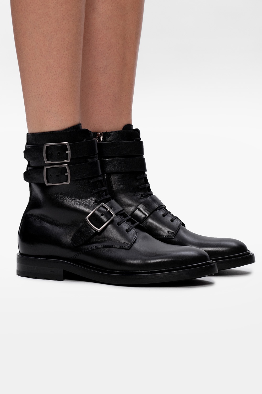 Saint laurent military on sale boots